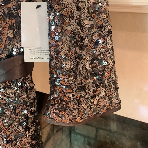 NWT Isabella Oliver maternity sequin 3/4 sleeve mini dress. Gorgeous! - Picture 7 of 8